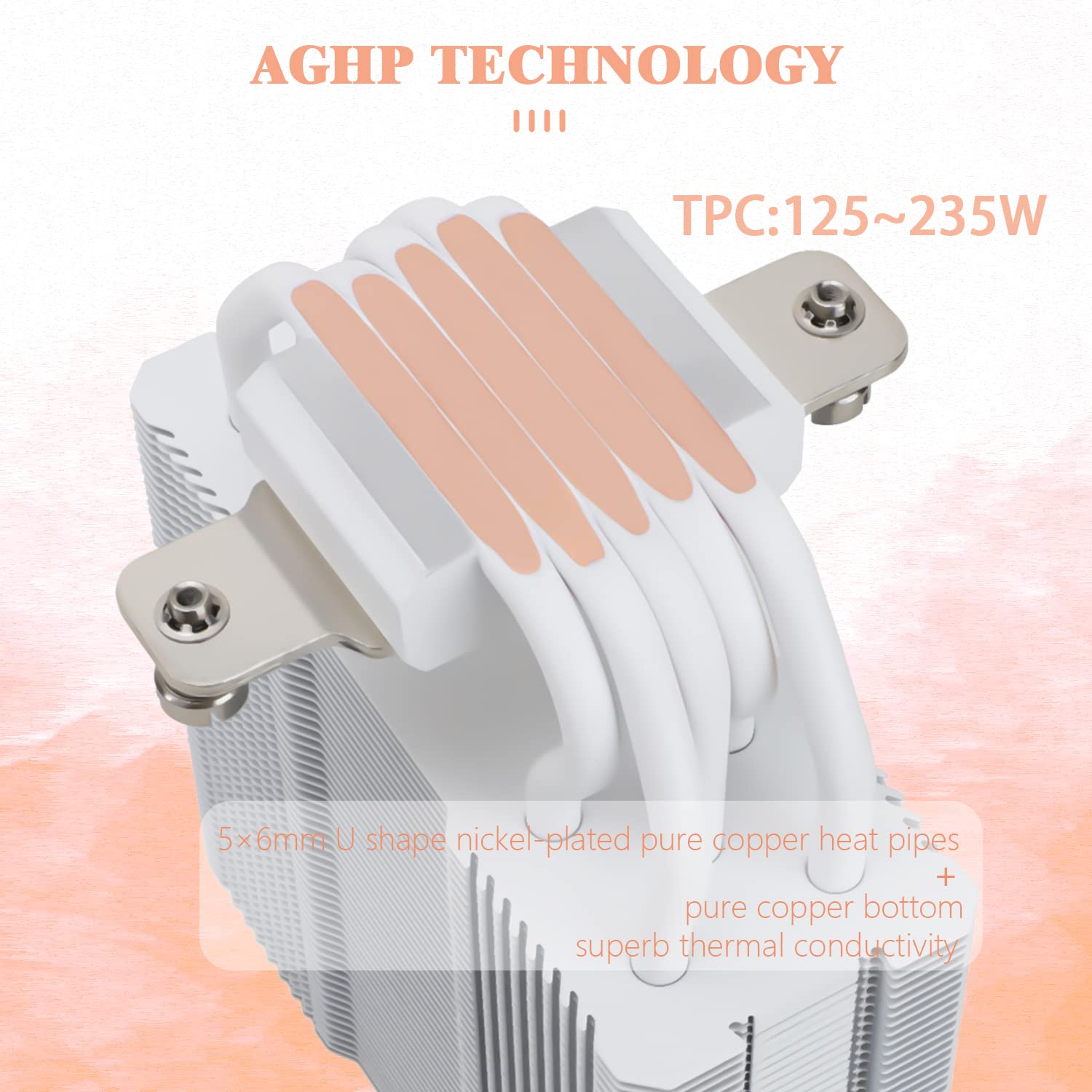 Thermalright Assassin King 120 SE – Enfriador de aire para CPU ARGB blanco, AK120 SE White ARB, 5 tubos de calor, enfriador de CPU silencioso