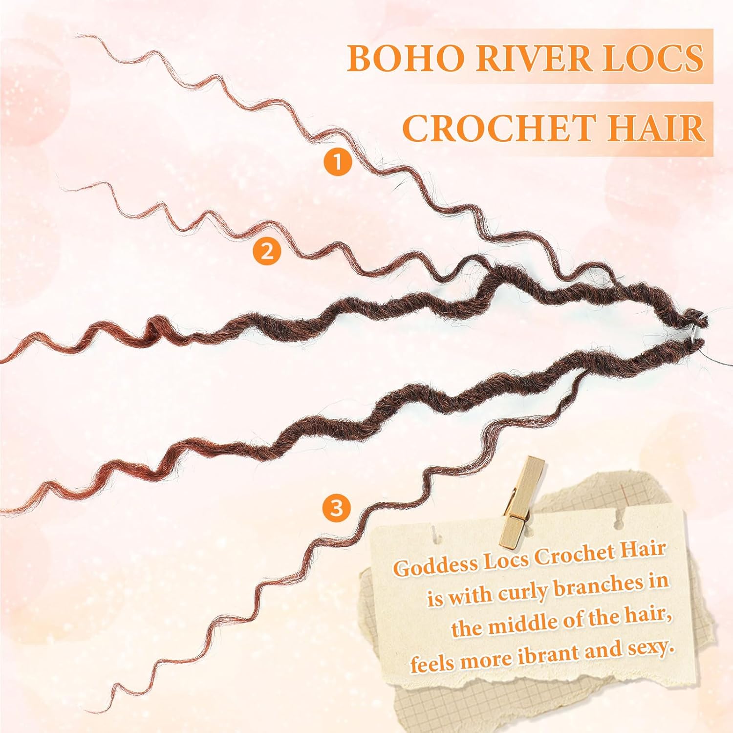 Wodun Goddess Locs – Cabello de ganchillo de 14 pulgadas, 8 paquetes de cabello sintético de ganchillo, cabello de ganchillo previamente enrollado