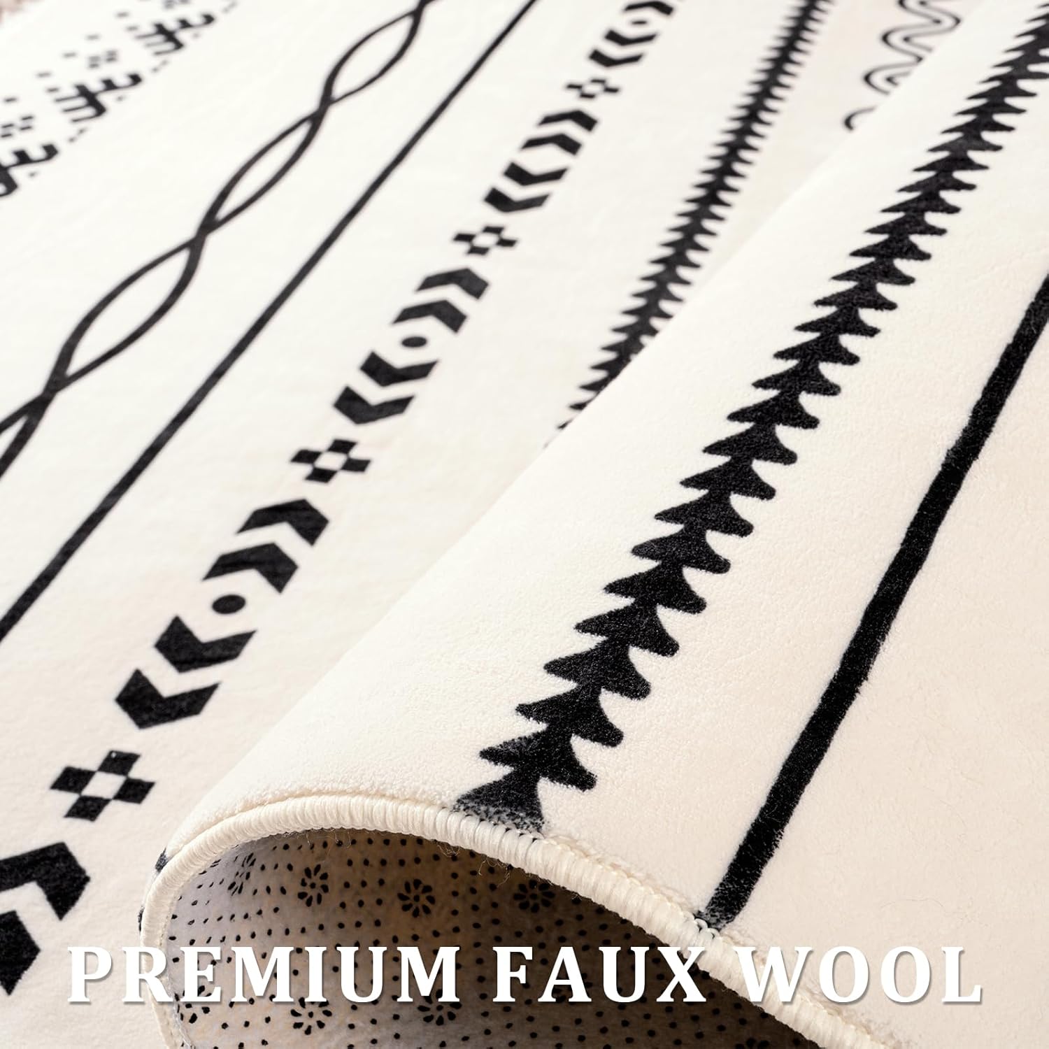 Alfombra de pasillo de 2 x 6 pies, alfombra marroquí esponjosa con borlas, alfombra rústica para habitación de entrada, alfombra geométrica para
