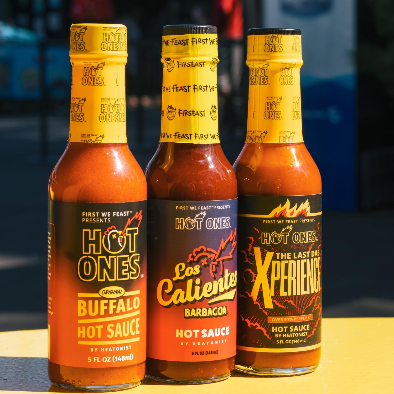 Hot Ones Paquete variado de temporada 22, salsas picantes suaves a ardientes en botellas de 5 onzas (paquete de 3)