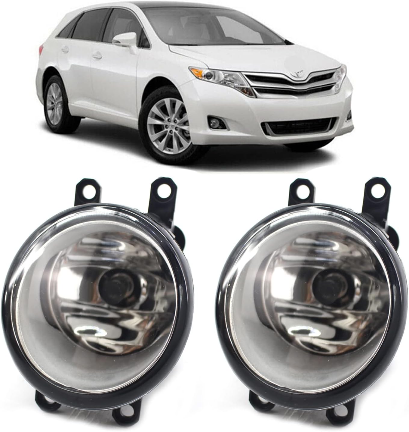 VISVIC Lente LED antiniebla de repuesto para Rav4 Yaris Solara Camry Avalon Highlander Corolla Matrix Venza Prius Lexus RX350 RX450h GS350 GS450h