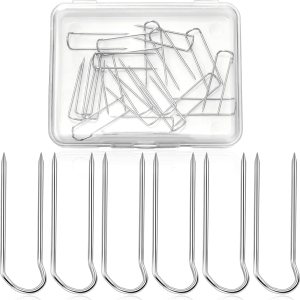 50 pines de costura en forma de U para coser y coser en forma de puntas, de acero inoxidable, para decoración del hogar 50 pines de costura en forma de U para coser y coser en forma de puntas, de acero inoxidable, para decoración del hogar