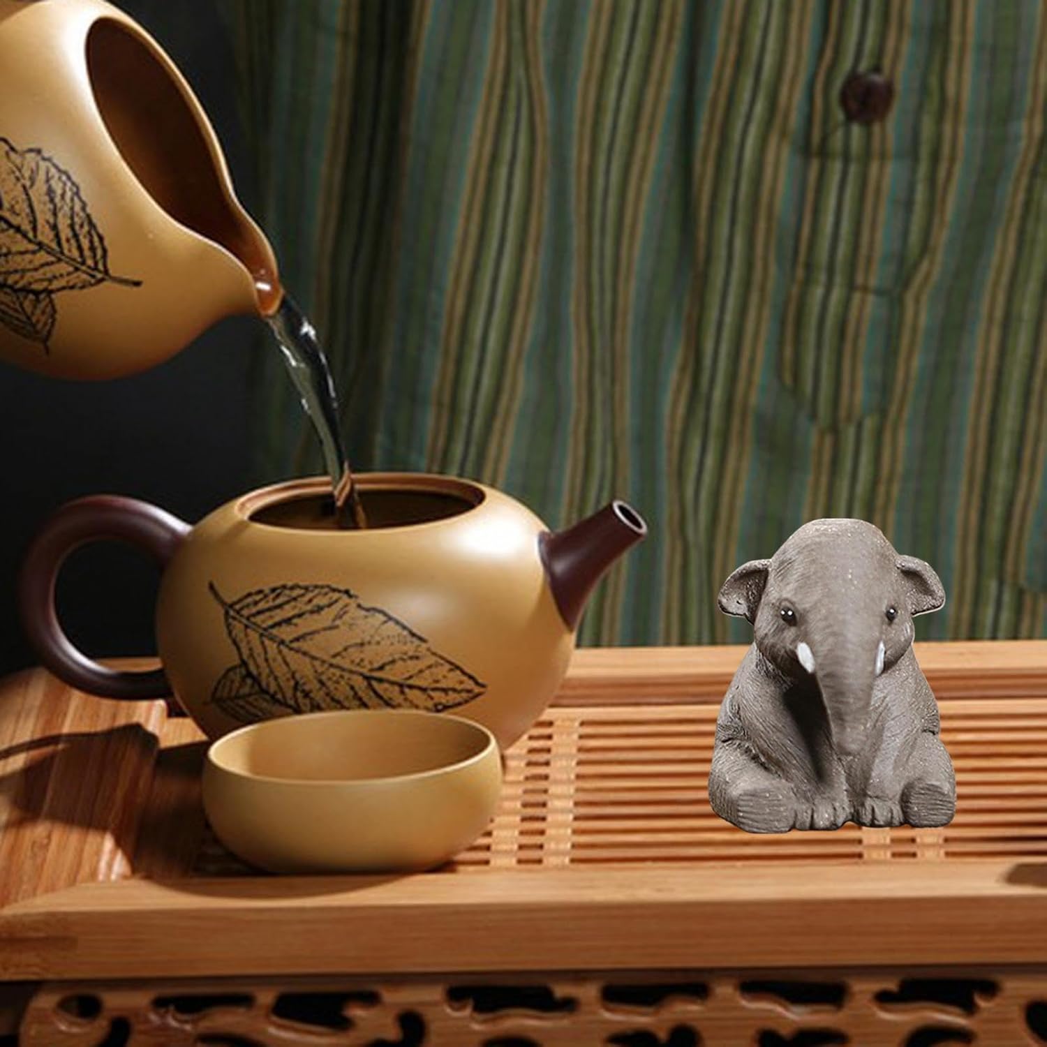 Estatuilla de animal doméstico en miniatura para escritorio, juego de té, accesorios de estatua de animal, adorno para mascotas, para sala de estar,