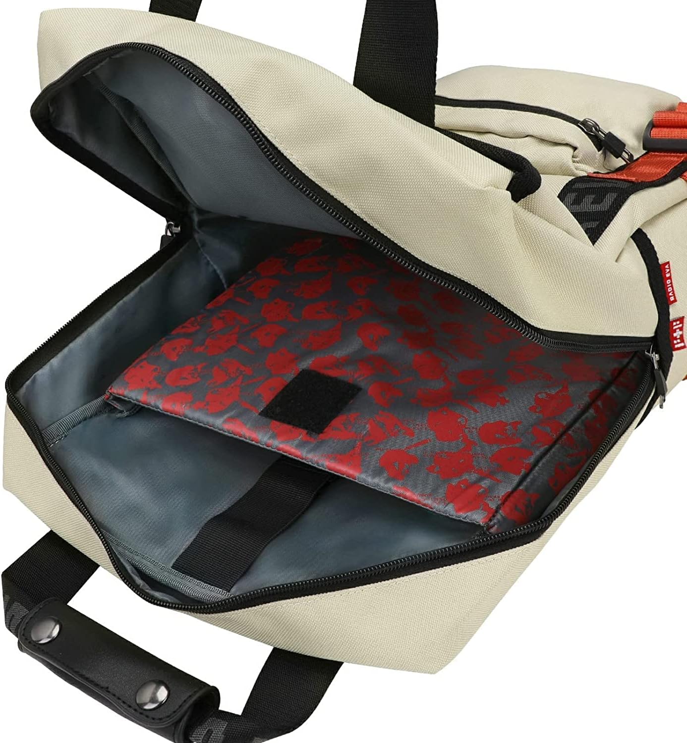 FIREFIRST Evangelion – Mochila para hombre y mujer, mochila para laptop de 15.6 pulgadas, mochila de viaje y ocio, Beige, Saco Ruck con etiqueta de