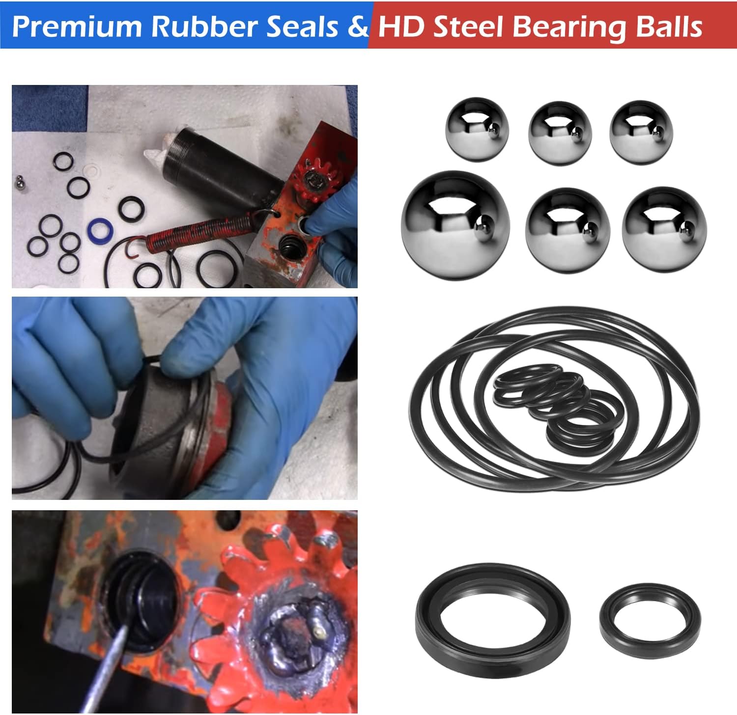 Kit de sello de reparación hidráulica mejorado Kit de sello de gato de piso apto para AM200F Matco Floor Jack 2 toneladas, 29 piezas
