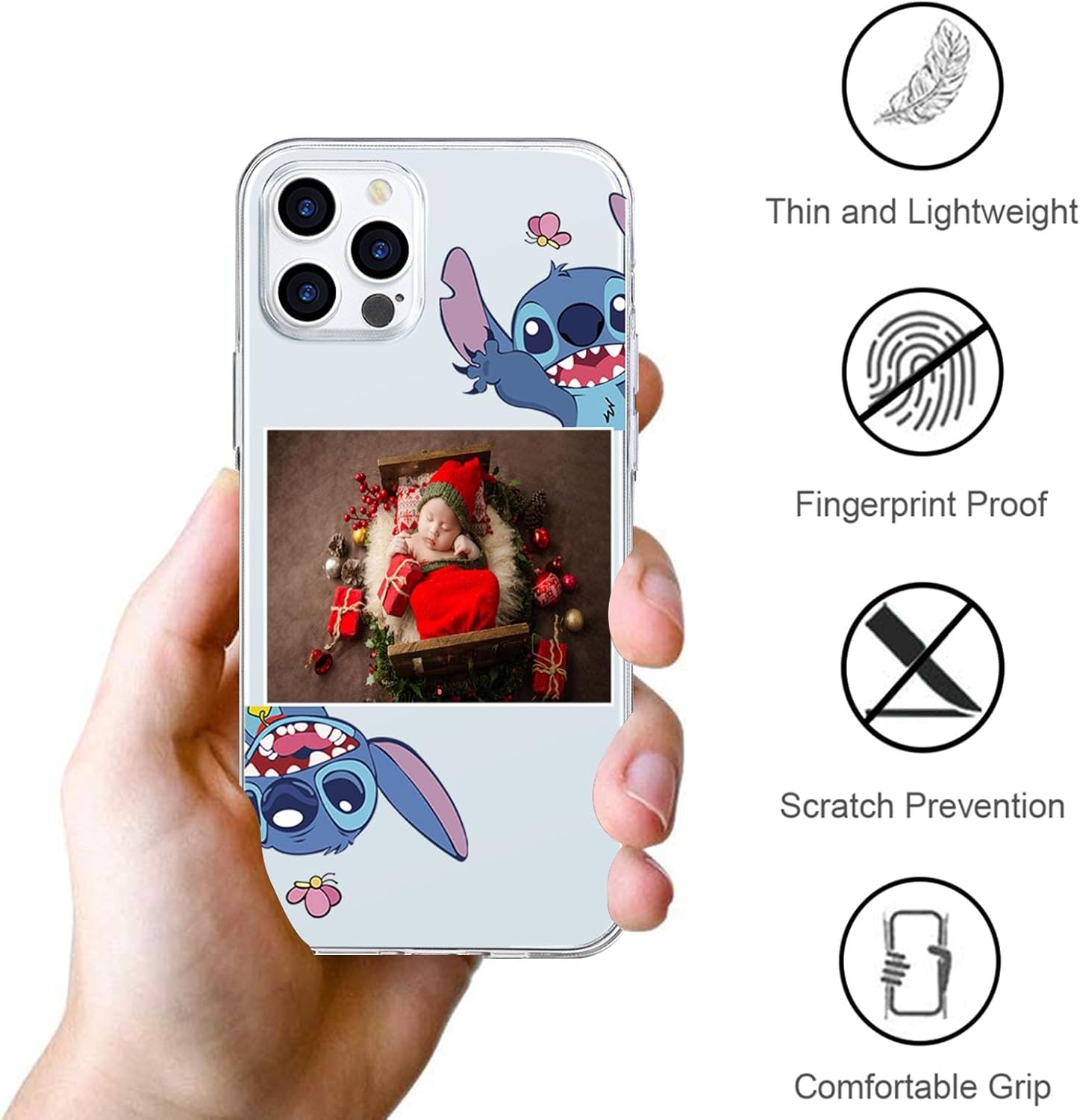 nurkorki Funda transparente personalizada para iPhone XR de 6.1 pulgadas, bonita funda de silicona con foto de dibujos animados de anime, regalo