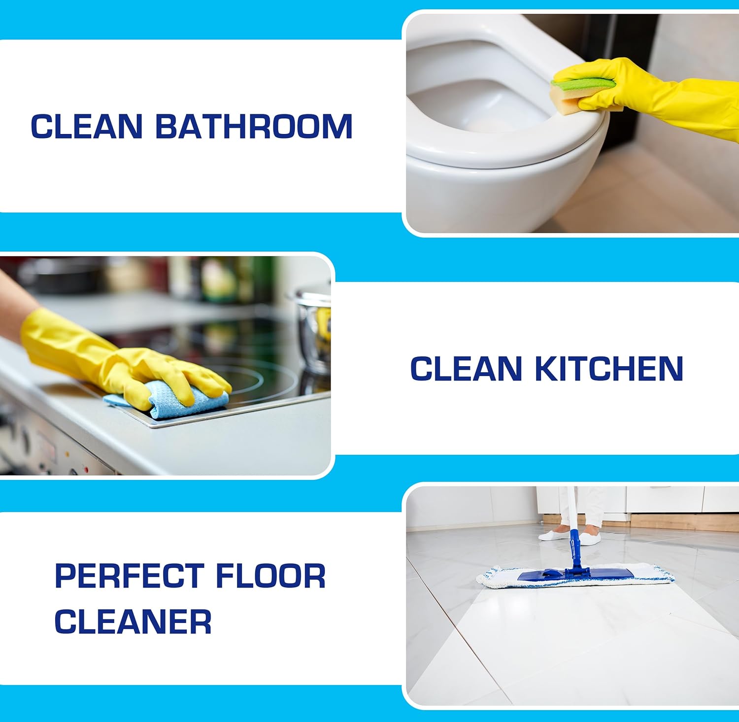 Number 1 In Service Mr Clean Limpiador líquido de limón multiusos profesional para el hogar, no tóxico, limpiador de suelos de madera dura, 64