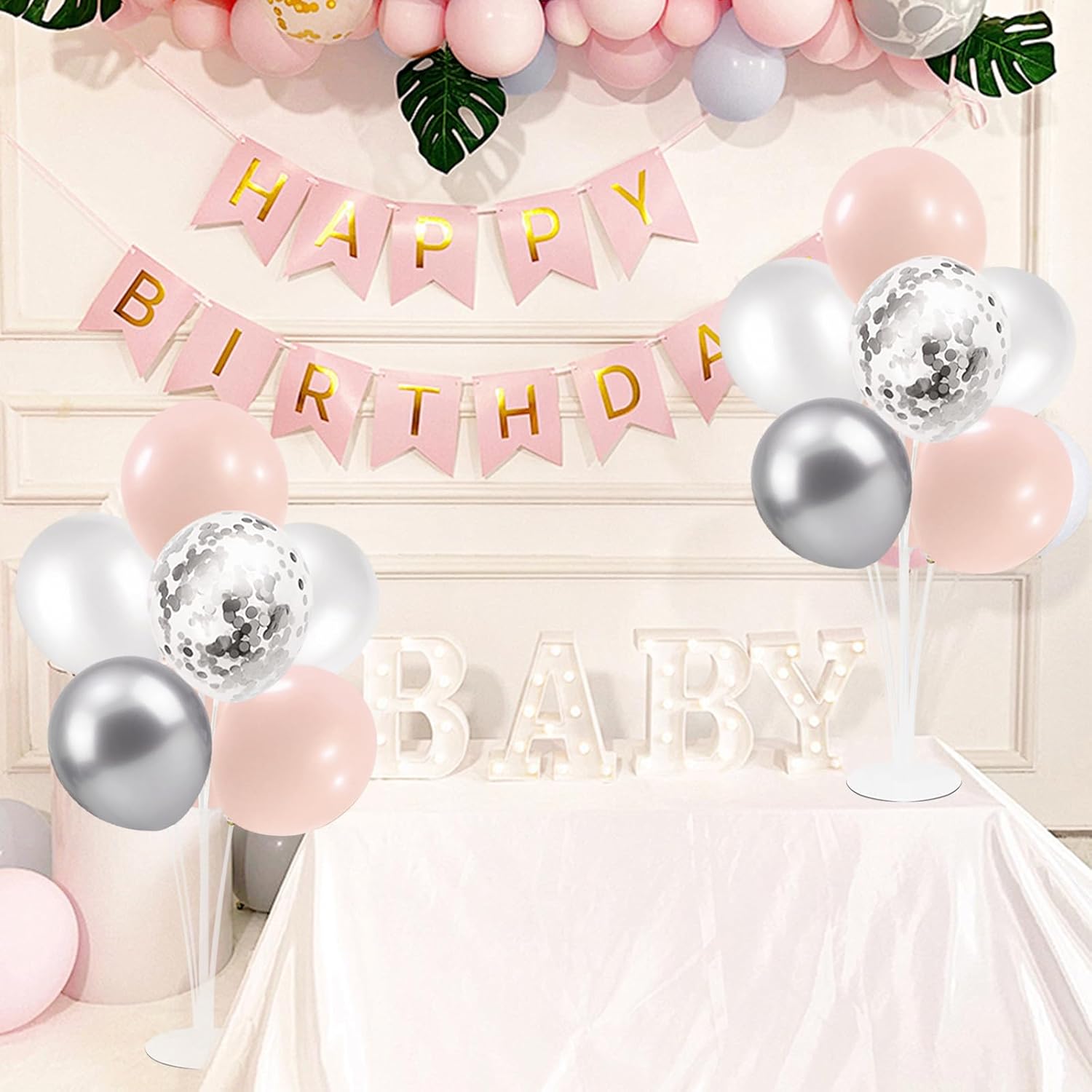 Soporte de globos, decoración de mesa para fiesta de baby shower, boda, compromiso, despedida de soltera, aniversario, día de la madre, cumpleaños