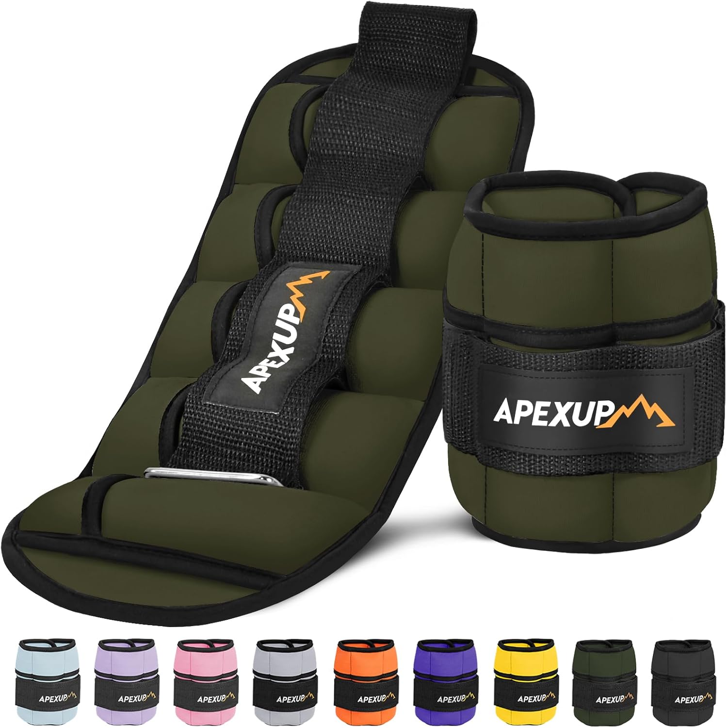 APEXUP 10 libraspar de pesas de tobillo ajustables para mujeres y hombres, correas de peso modularizadas para piernas para yoga, caminar, correr,