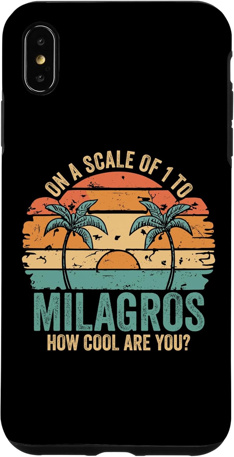 iPhone XS Max MILAGROS Cute Retro Girls Groovy MILAGROS Personalized Name Case