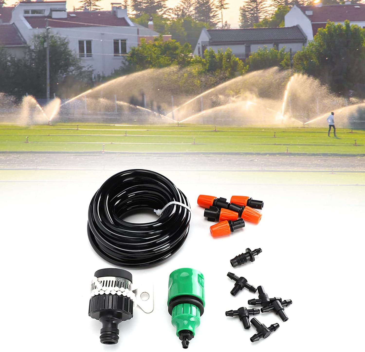 Fydun Automatic Micro Irrigation System Plant Wate Irrigation Kit Accessories for Garden Flower Bed Patio Lawn Automatic Micro Irrigation System for