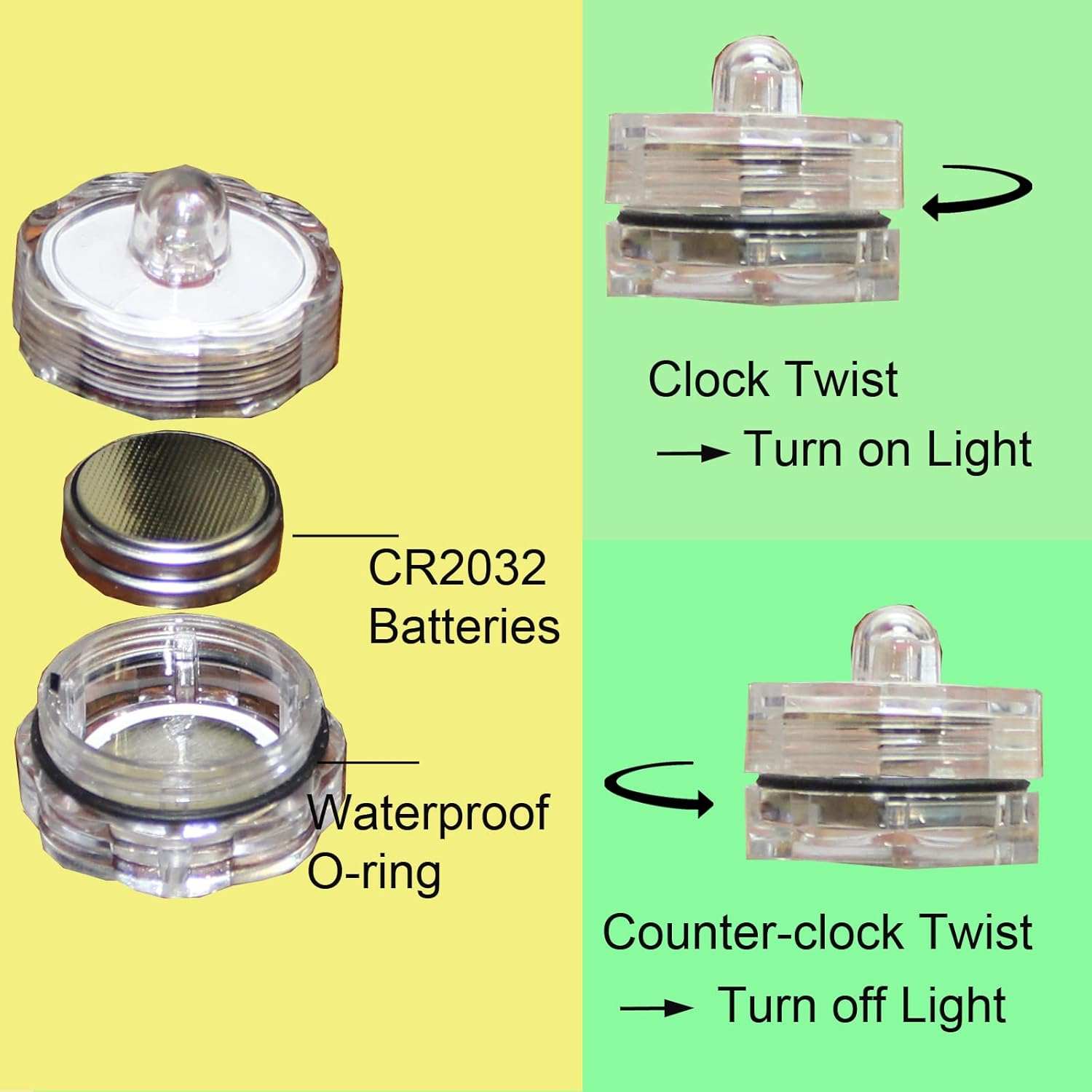 Luces led muy brillantes, sumergibles, color té, para fiestas, bodas, Plástico, Rosado, Paquete de 30