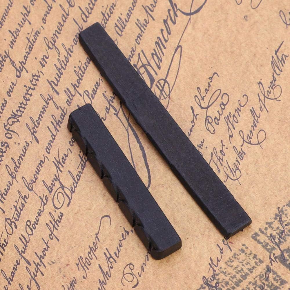 Dilwe Kit de tuerca y sillín de guitarra, 1 juego de tuerca de ébano y silla de montar para pieza de guitarra clásica
