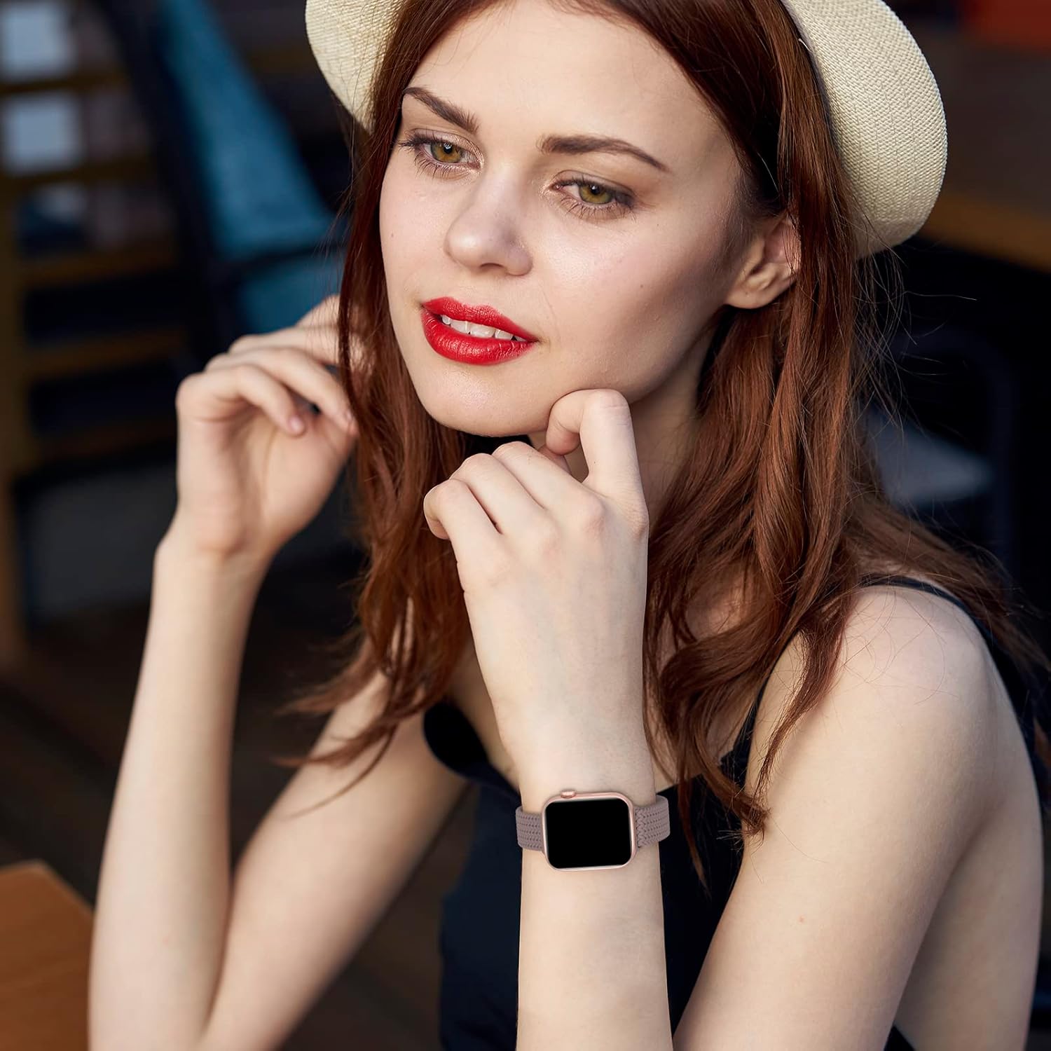 DYKEISS Paquete de 4 correas delgadas trenzadas Solo Loop compatibles con Apple Watch Band de 1.496 pulgadas, 1.654 pulgadas, 1.575 pulgadas, 1.732