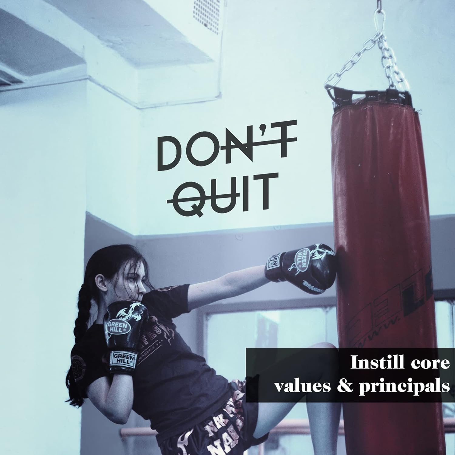 My Vinyl Story Calcomanía motivacional para pared, con texto en inglés Don’t Quit Do It, para el hogar, fitness, gimnasio, decoración de oficina, Be