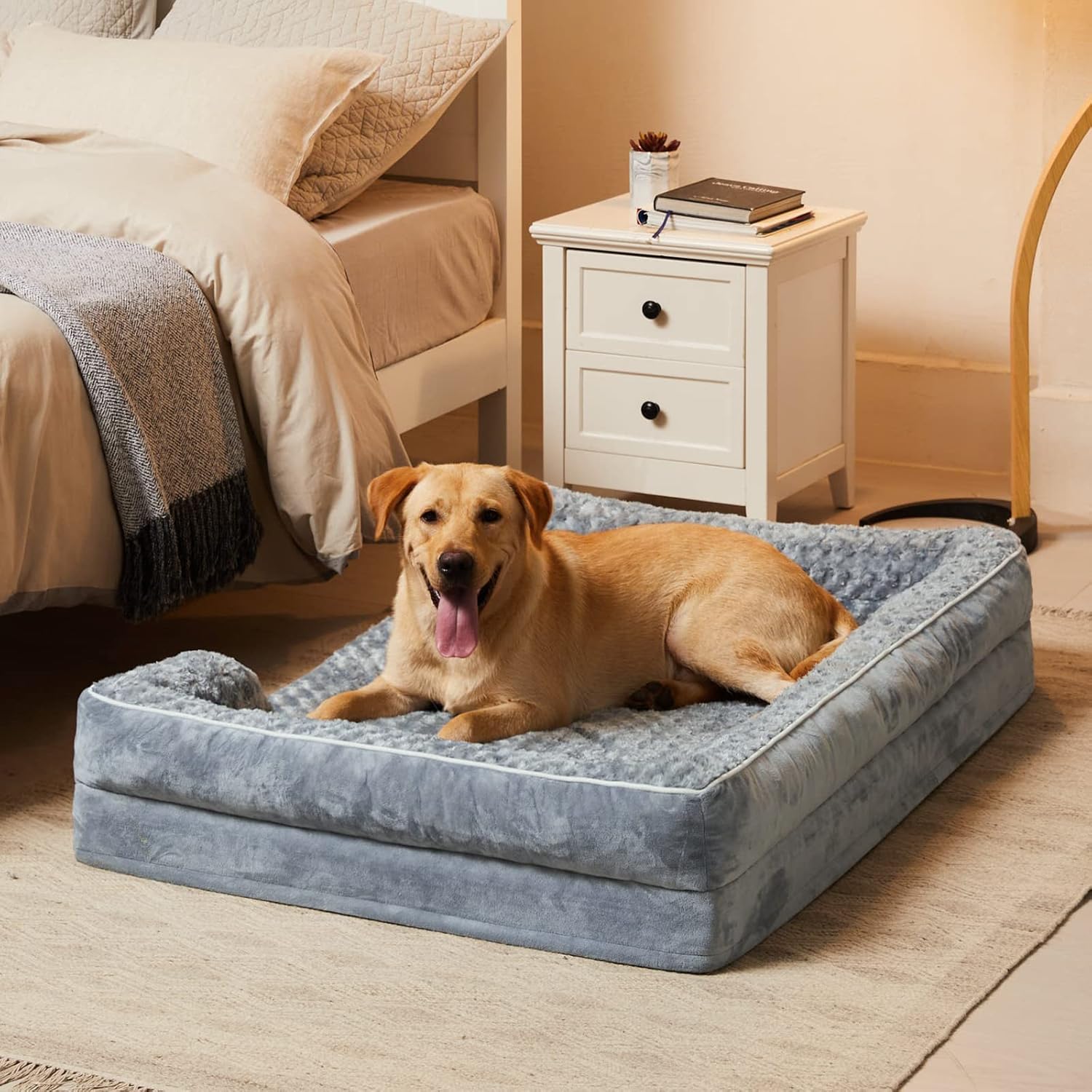 WNPETHOME Camas para perros XXL, cama lavable para perro, sofá cama para perro con forro impermeable y parte inferior antideslizante, sofá