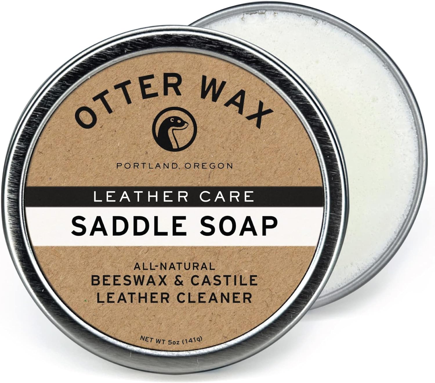 Otter Wax Jabón de sillín  5oz  Limpiador universal de cuero totalmente natural  Fabricado en Estados Unidos