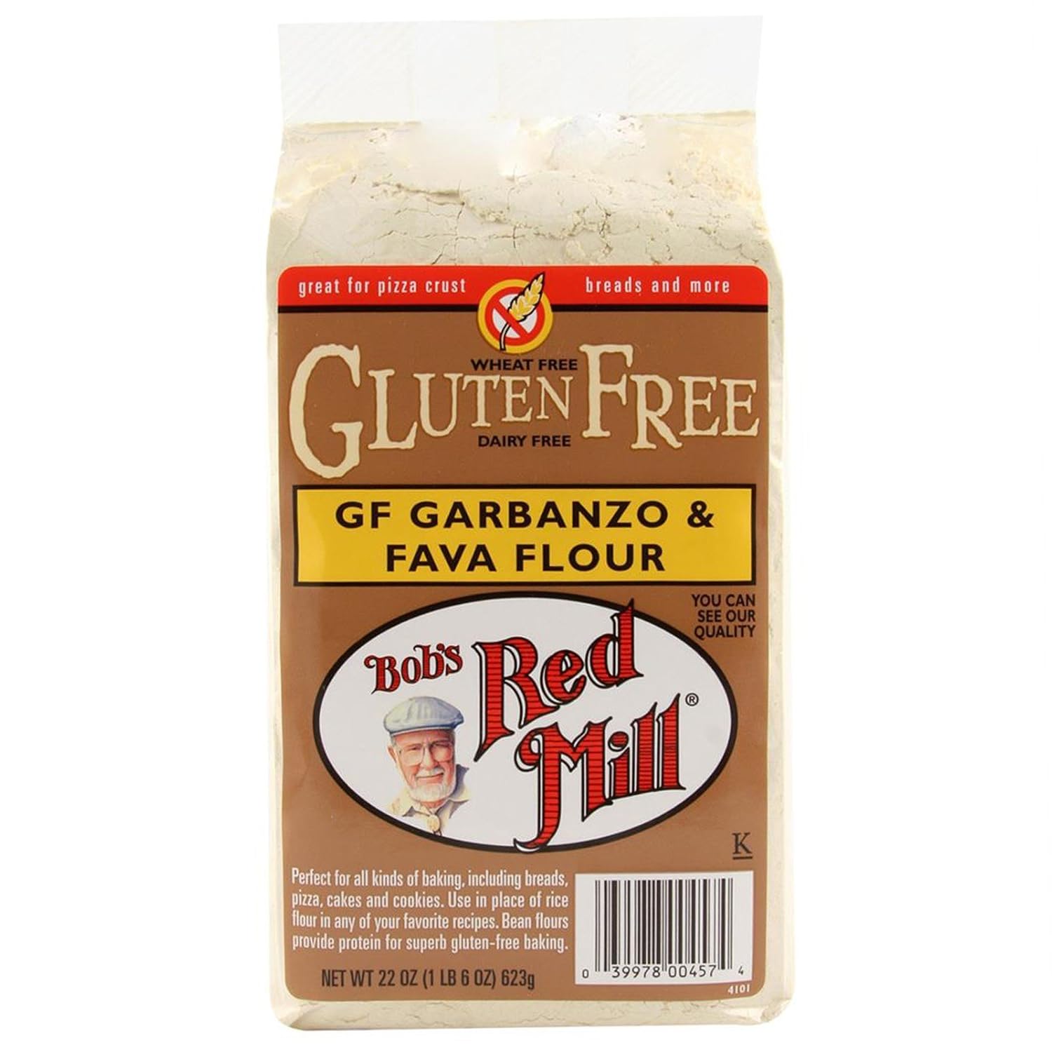 Bob’s Red Mill, Harina de Garbanzo y Fava, sin gluten, 22 onzas (paquete de 1)