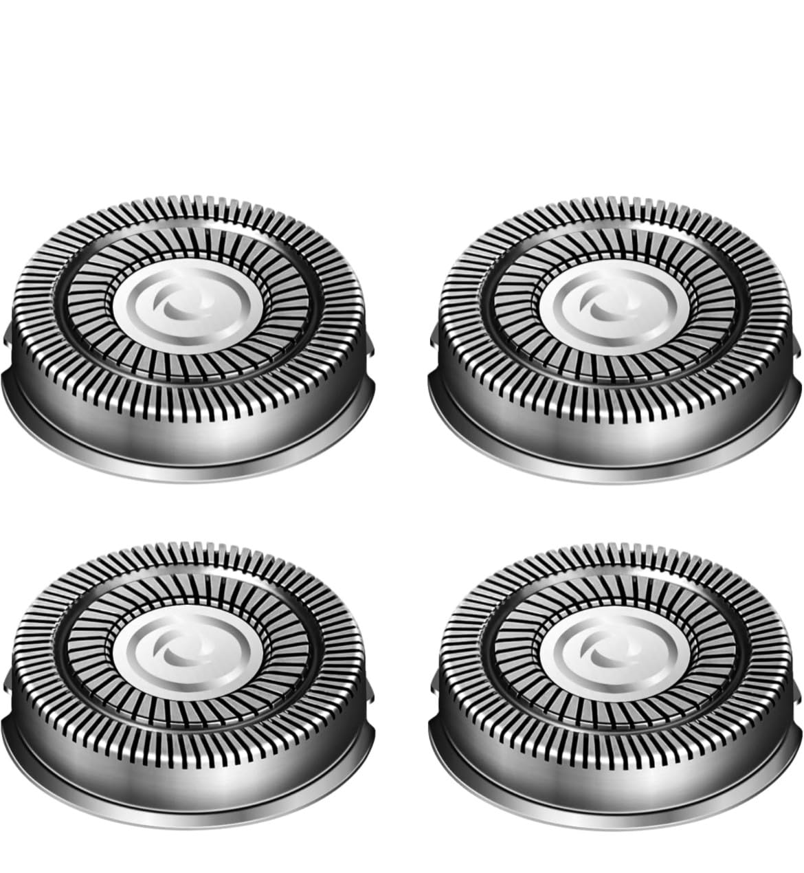 4 cuchillas de repuesto para cabezal de afeitadora eléctrica. Compatible con Pitbull Diamond PRO, Pitbull Gold PRO, Pitbull Silver PRO, Palm,