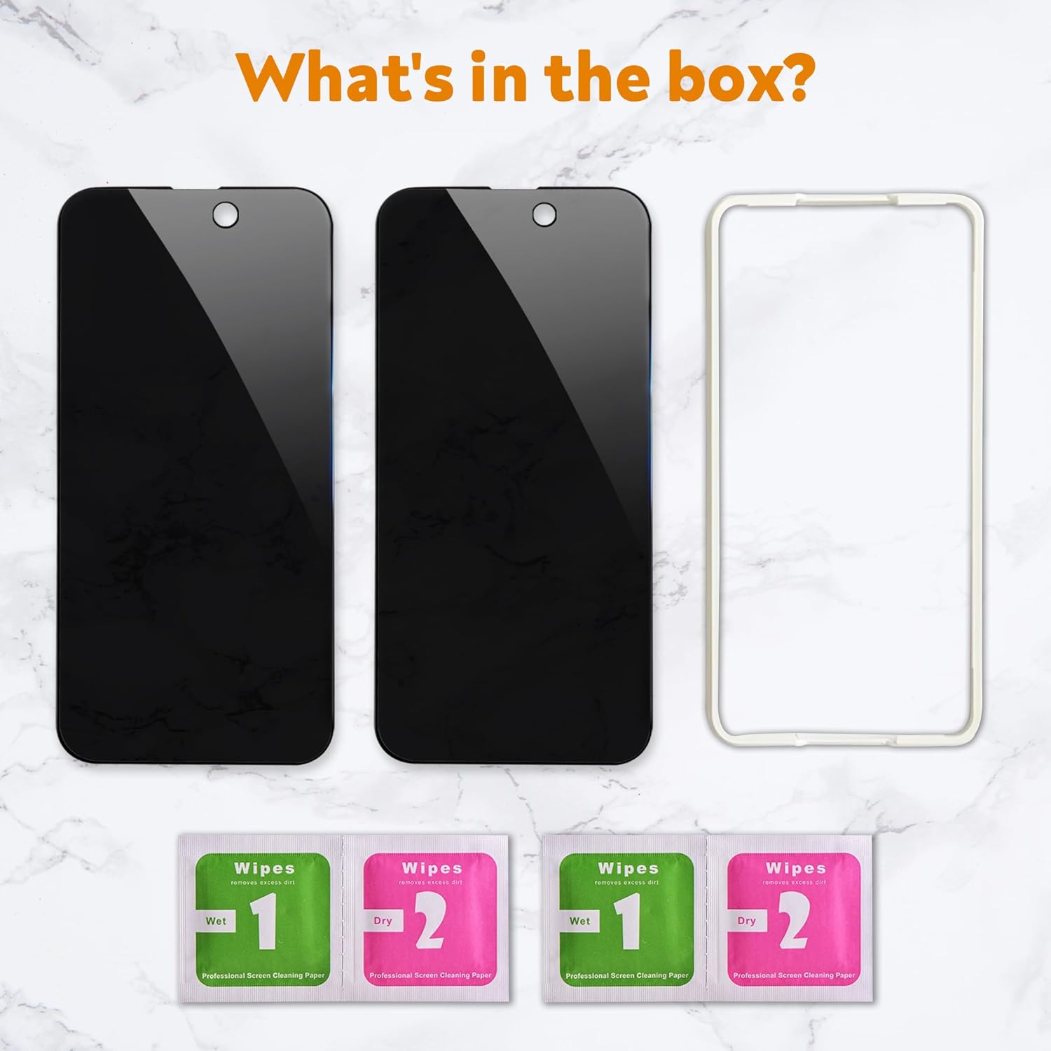 Slapback Protector de pantalla de privacidad prémium para iPhone 14 Pro Max 2 unidades pantalla de 6.7 pulgadas vidrio templado de dureza 9H