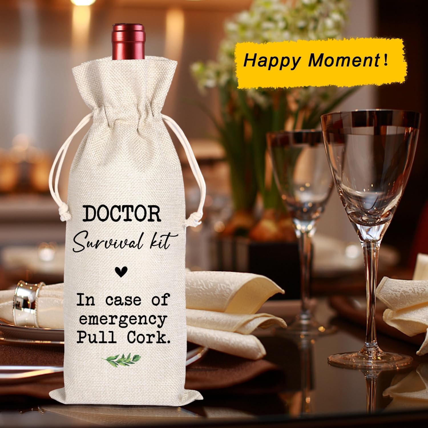 Regalos para médicos, kit de supervivencia para médicos, regalos de graduación de médicos, regalos únicos para médicos, bolsa de vino de