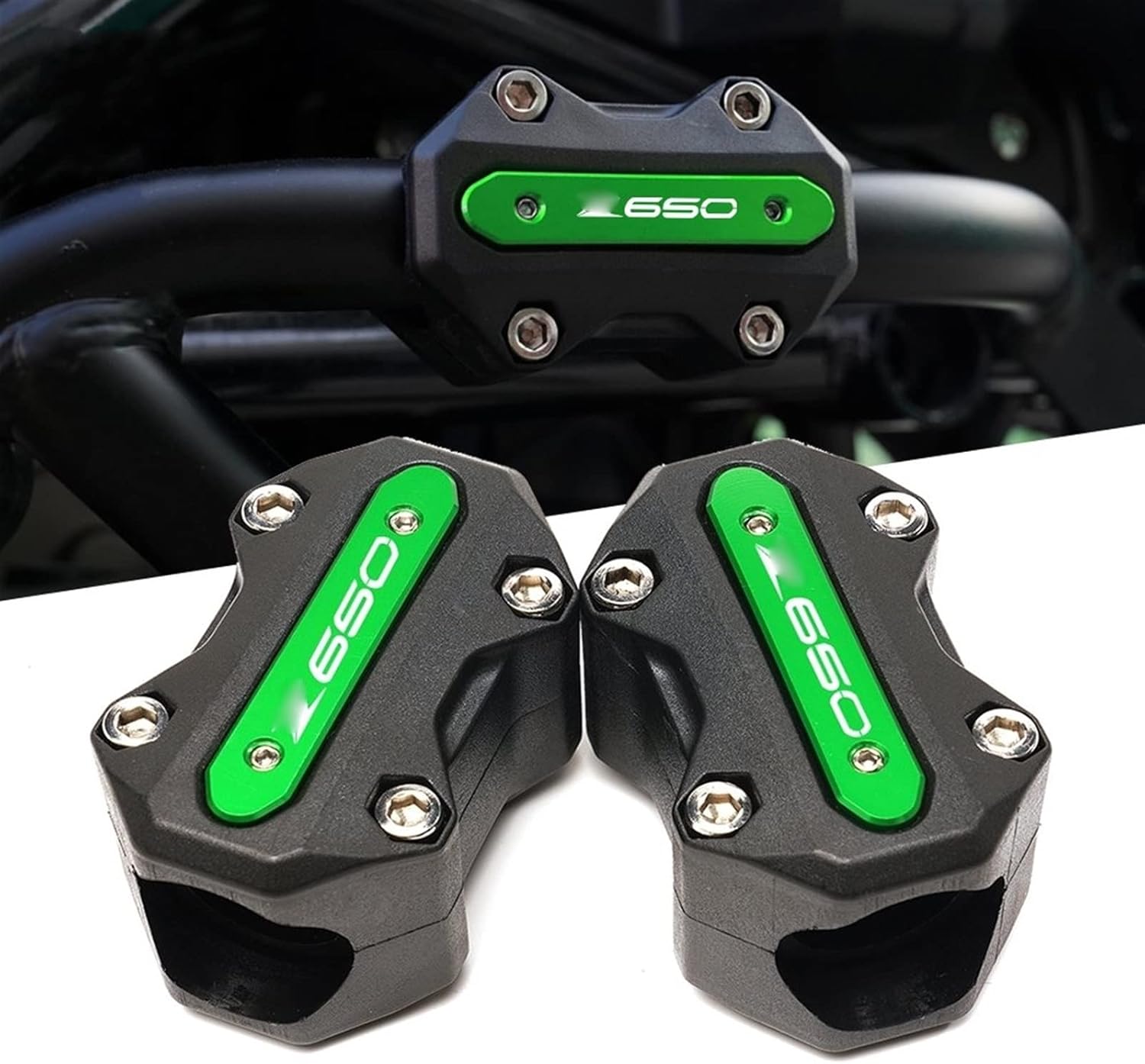 Marcos protectores de motocicleta, accesorios para Kawasaki Z650 Z900, protección del motor, protector de parachoques, bloque decorativo de