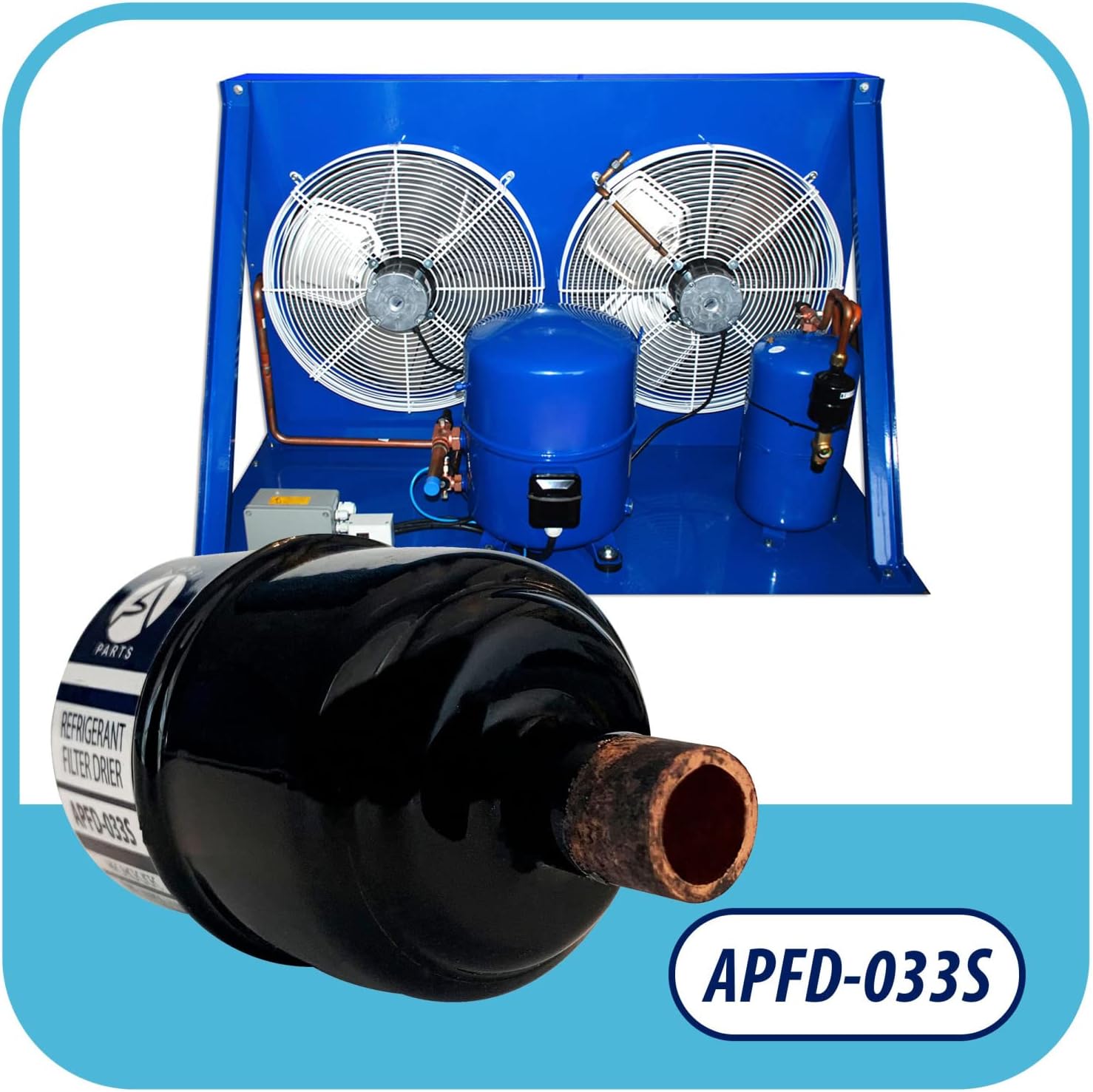 Appli Parts APFD-033S 38 in Liquid Line Refrigerante AC Filtro Secador HVAC Refrigeración 033S ODF Sudor Soldadura conexión universal unidireccional