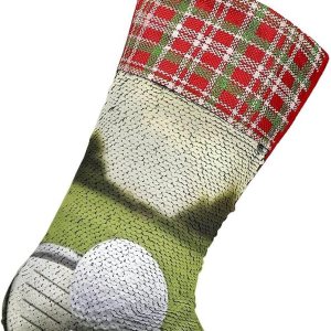 Calcetines de Navidad de golf personalizados, calcetines de Navidad grandes, decoración para regalos de fiesta de vacaciones Calcetines de Navidad de golf personalizados, calcetines de Navidad grandes, decoración para regalos de fiesta de vacaciones