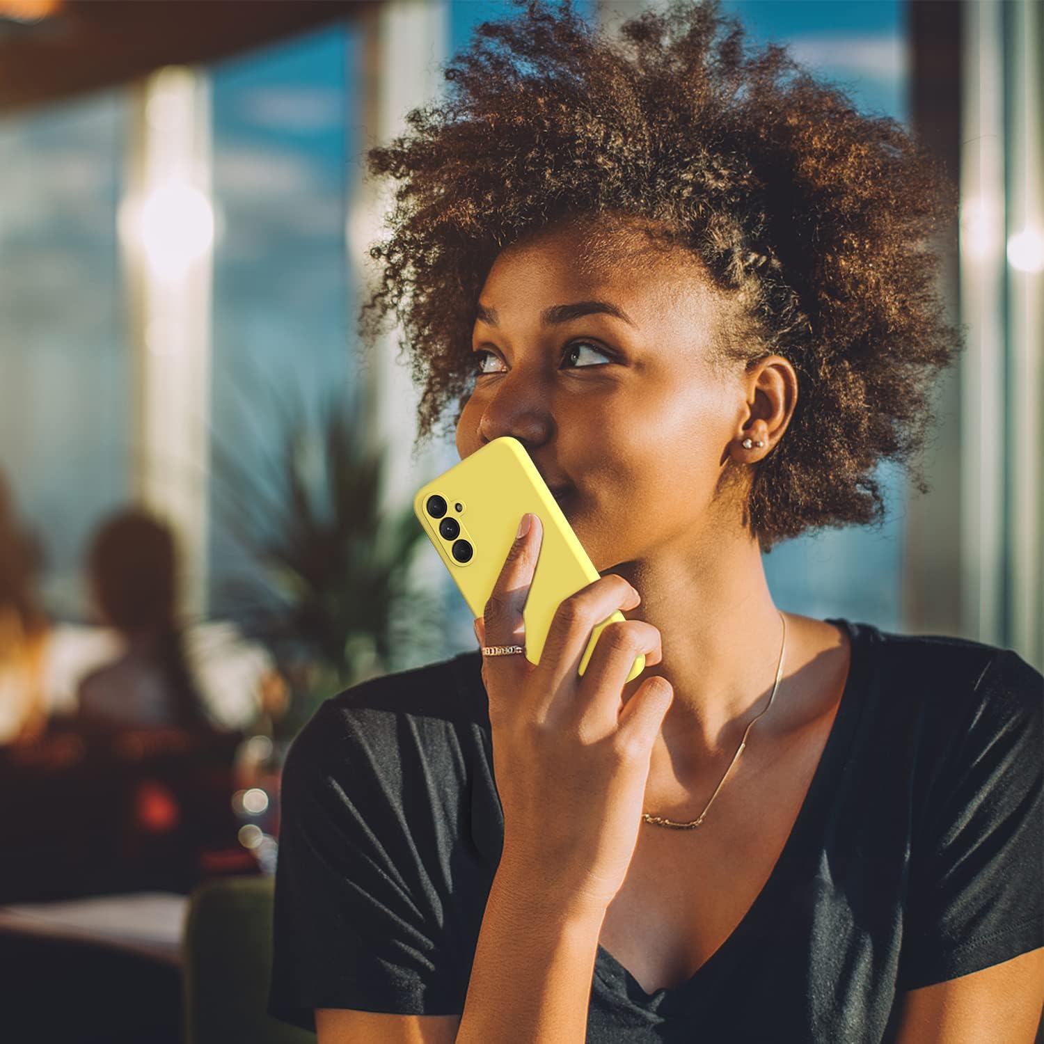 Saruoza Funda compatible con Samsung Galaxy A54 5G, diseñada para Galaxy A54, funda delgada de silicona a prueba de golpes con forro de microfibra