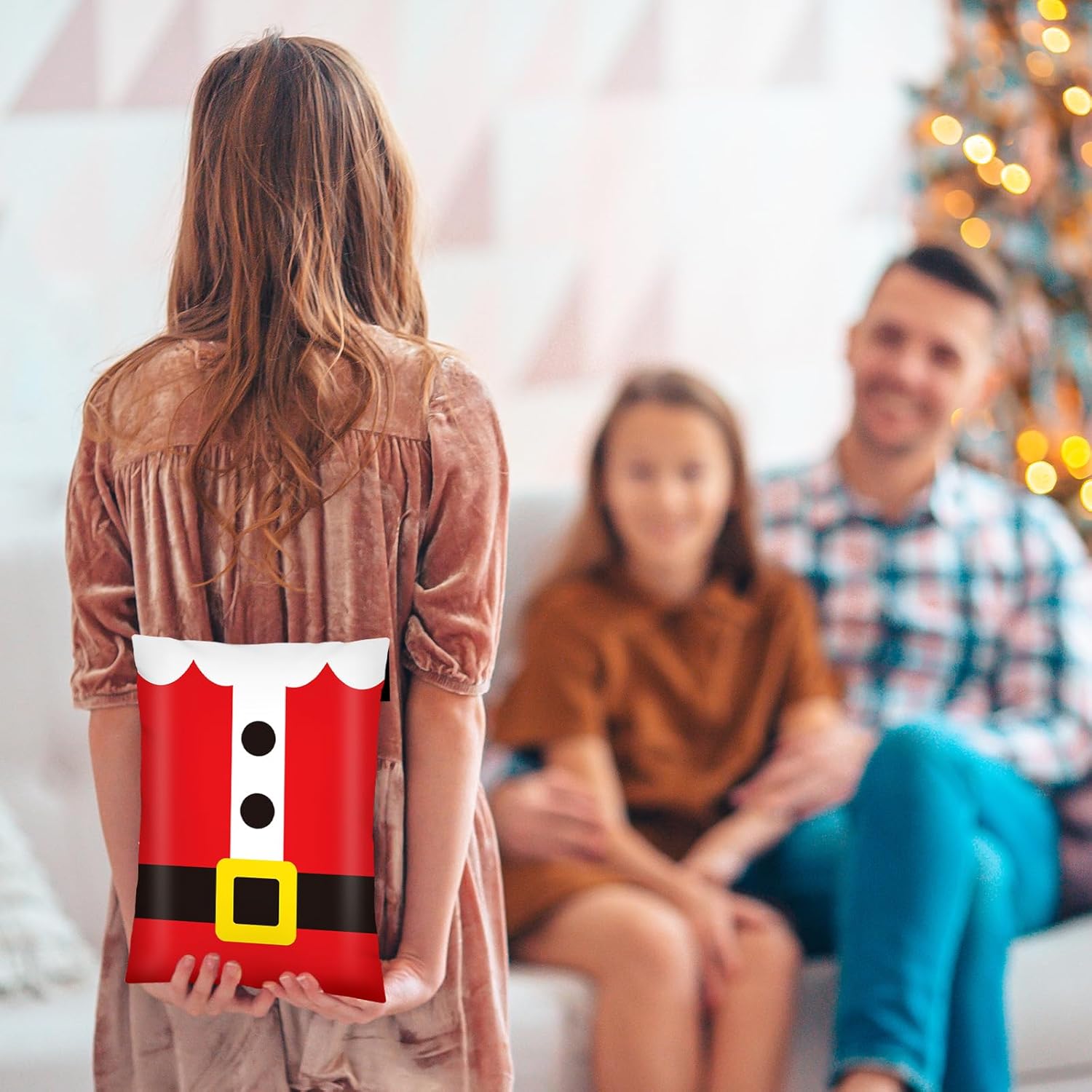 AnyDesign – 100 sobres de polietileno de Navidad de 10 x 13 pulgadas, bolsas de envío con diseño clásico de Papá Noel, bolsas de envío con