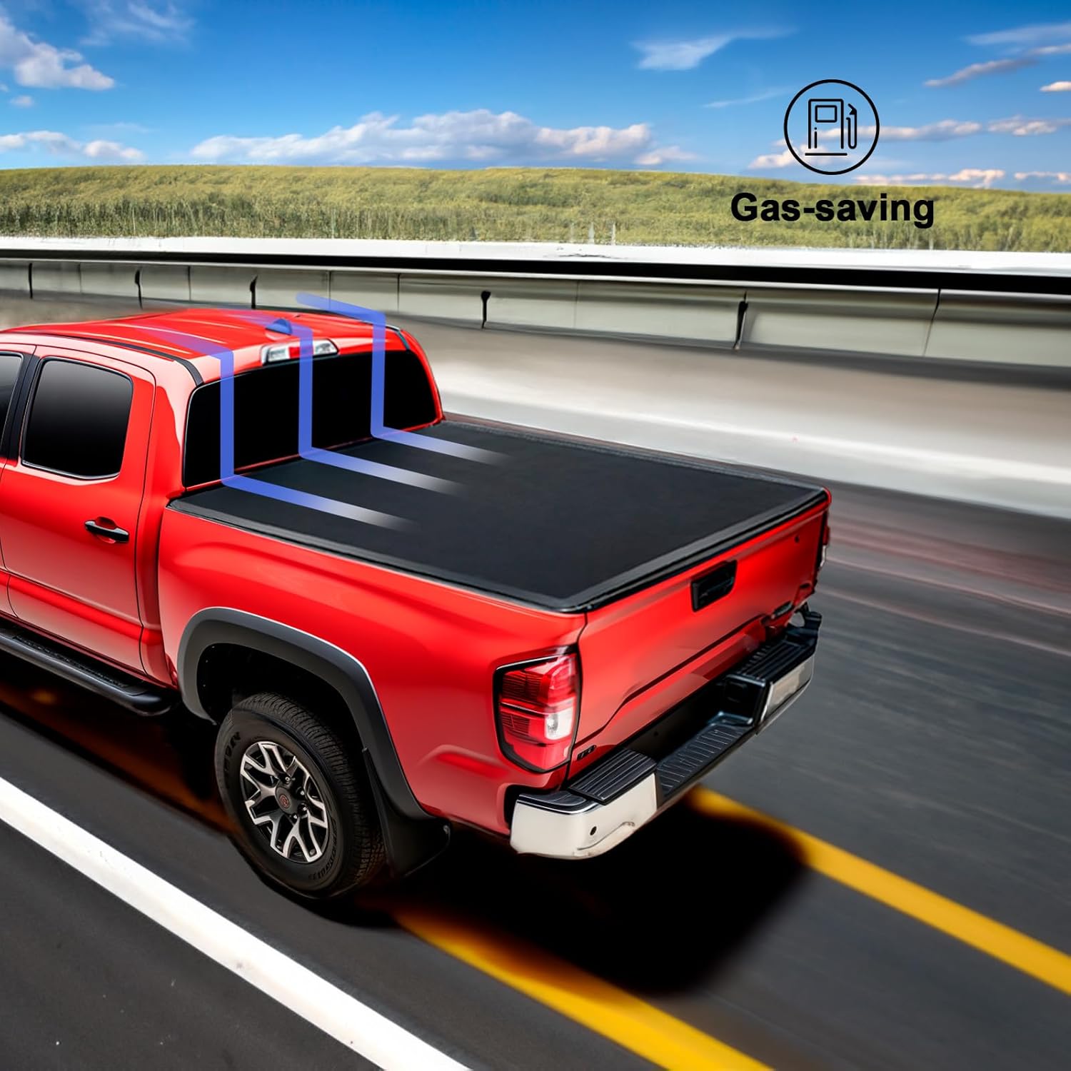 Cubierta Tonneau enrollable de 6 pies para Ford Ranger Pickup, funda suave para caja de camioneta compatible con Ford Ranger 2019-2023 de 6 pies