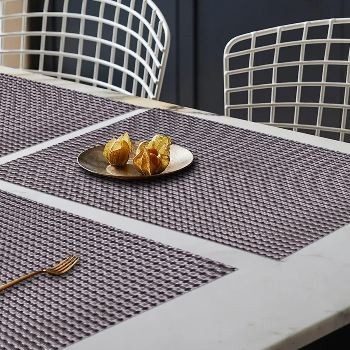 Juego de 8 manteles individuales para otoño, temporada de Acción de Gracias, resistente a los arañazos, a las manchas, decoración de cocina,