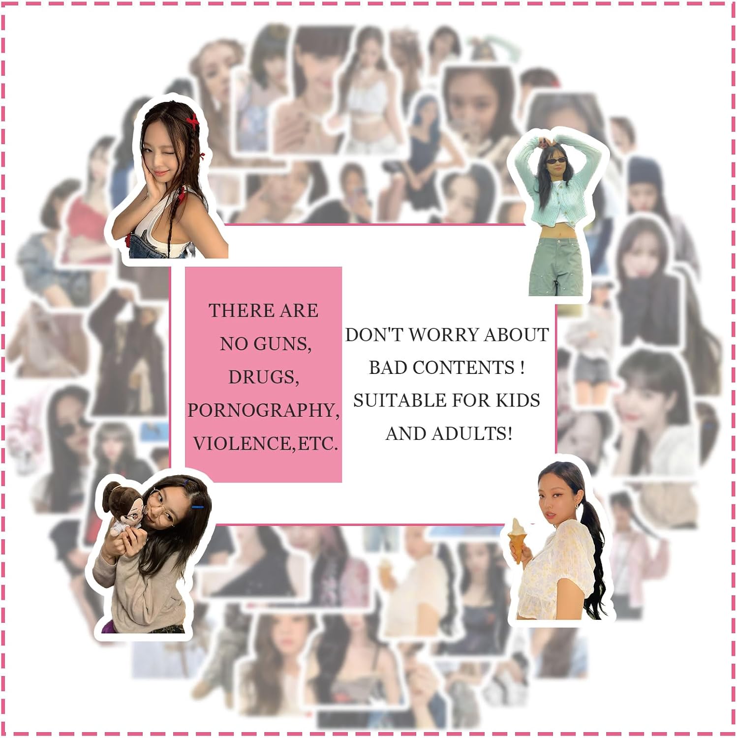 120 calcomanías Kpop, Kpop Girl Group impermeables, calcomanías de vinilo para niñas, niños, adolescentes, adultos, calcomanías coreanas para