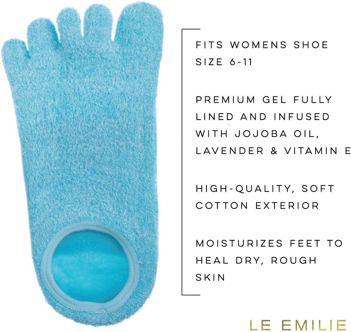 Calcetines hidratantes para el talón de gel, perfectos para curar talones y pies agrietados secos  Infundidos con mezcla de aromaterapia de lavanda