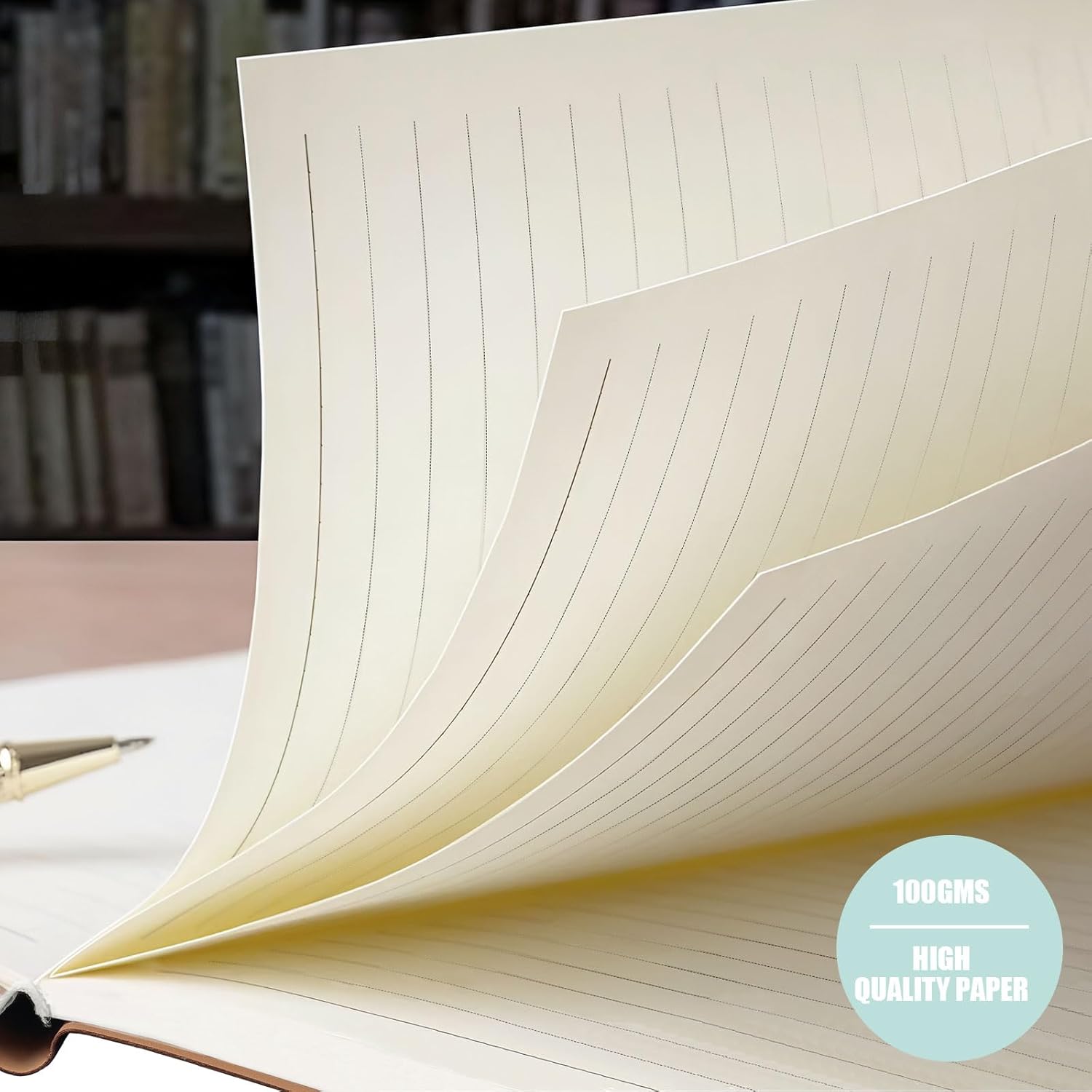 Cuaderno de rayas universitarias A4, 320 páginas de tapa blanda de cuero de 8.5 x 11 pulgadas, cuaderno forrado de papel grueso de 100 GSM para