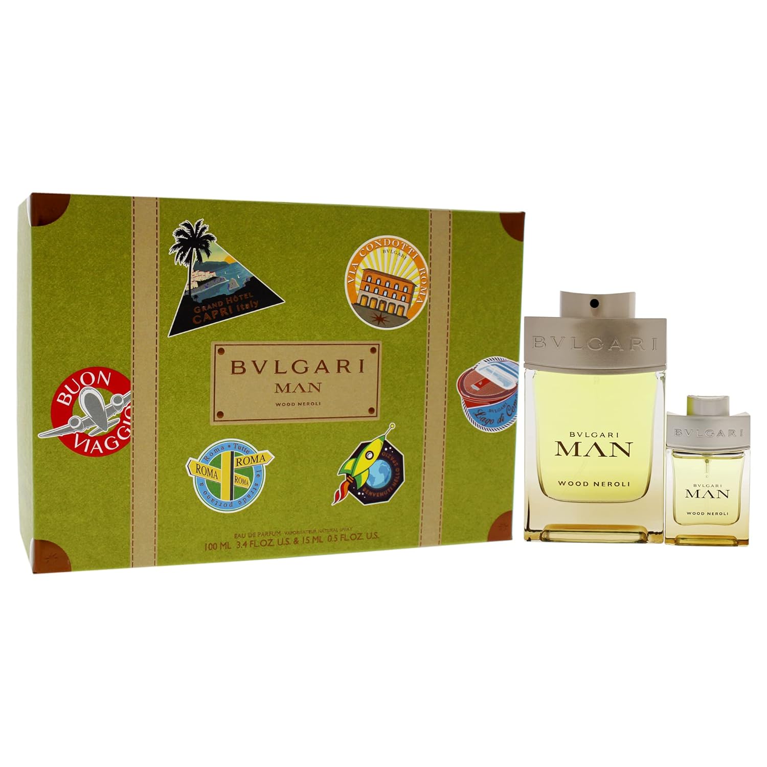 Bvlgari hombre madera Neroli Eau de Parfum 2 PCS regalo Set