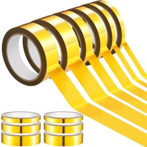 6 rollos de cinta dorada, cinta adhesiva dorada washi cinta metálica de múltiples anchos para decoración de pared, cinta de lámina dorada, 6 rollos de cinta dorada, cinta adhesiva dorada washi cinta metálica de múltiples anchos para decoración de pared, cinta de lámina dorada,