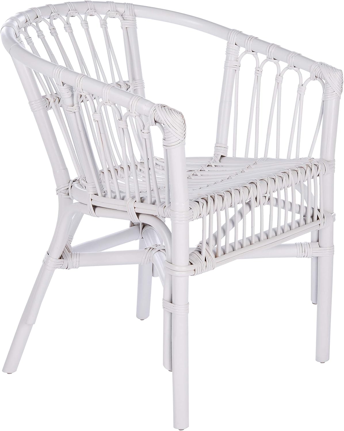 Safavieh Home Adriana Coastal White Rattan (juego de 2) Silla decorativa, 0