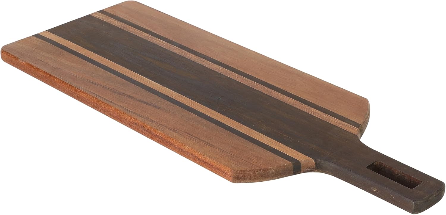 Kenmore San Ysidro – Tabla para cortar y servir madera de acacia de 21.5 x 8 pulgadas con mango