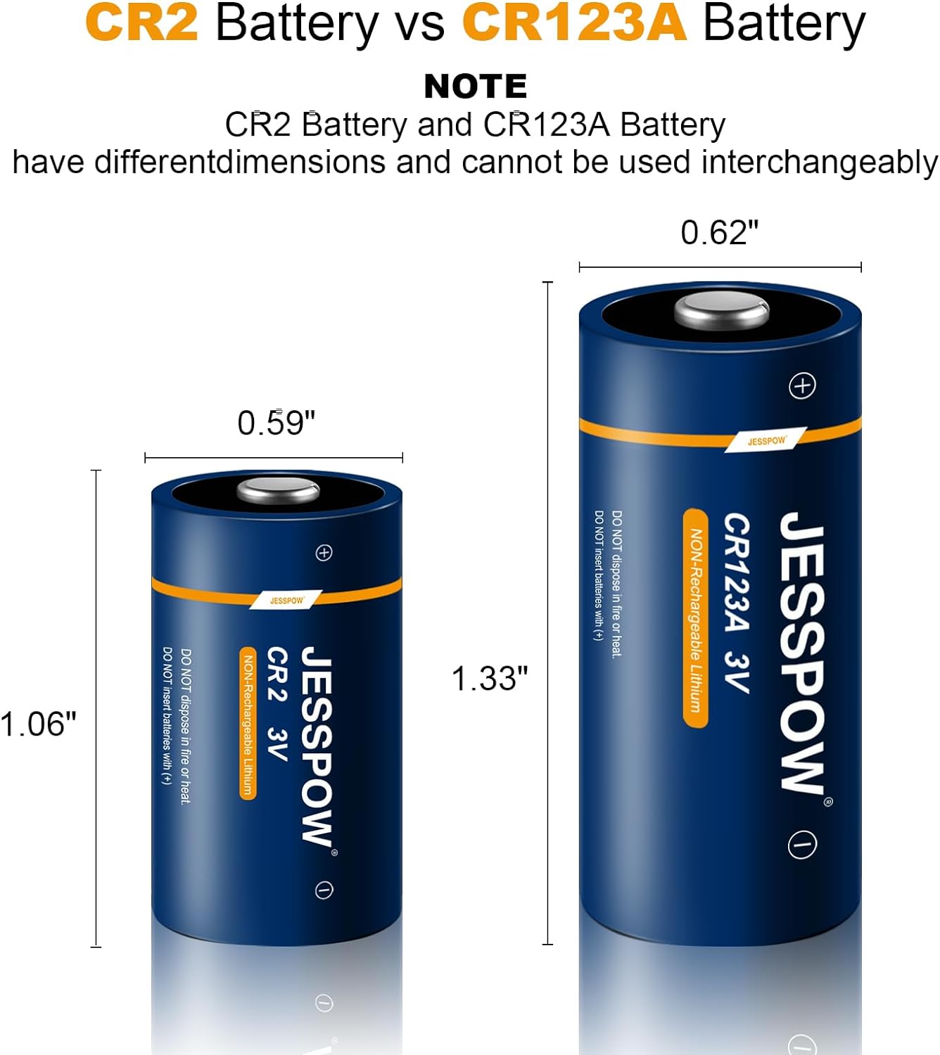 Batería de litio CR2 de 3 voltios no recargables CR2 baterías compatibles con linternas, cámaras digitales, telémetro, calculadoras, paquete de 8