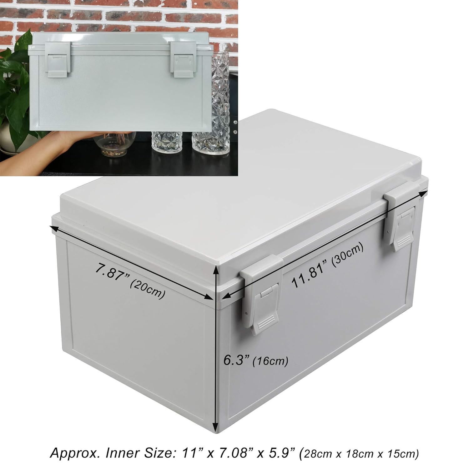 CrocSee Caja de conexiones IP65 de plástico ABS, a prueba de polvo, impermeable, caja de conexiones universal duradera para proyectos eléctricos con