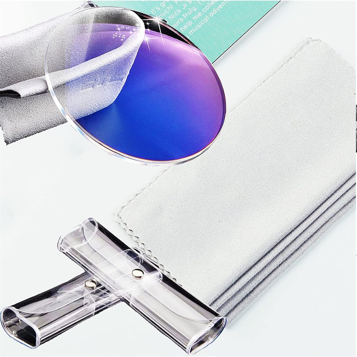 Color Glint Sapphire – Lentes presbípicos bifocales antiluz azul, de alta dureza, antiazul, progresivos lejanos y cercanos, lentes de lectura alta
