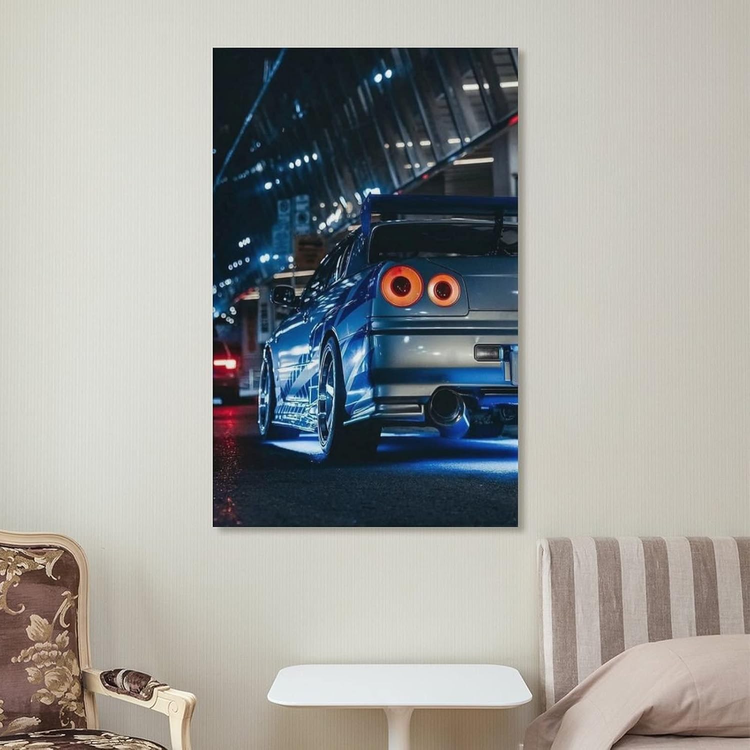Jdm Art – Póster de automóvil japonés azul, lienzo para pared, decoración familiar moderna, 08 x 12 pulgadas (7.9 x 11.8 in)