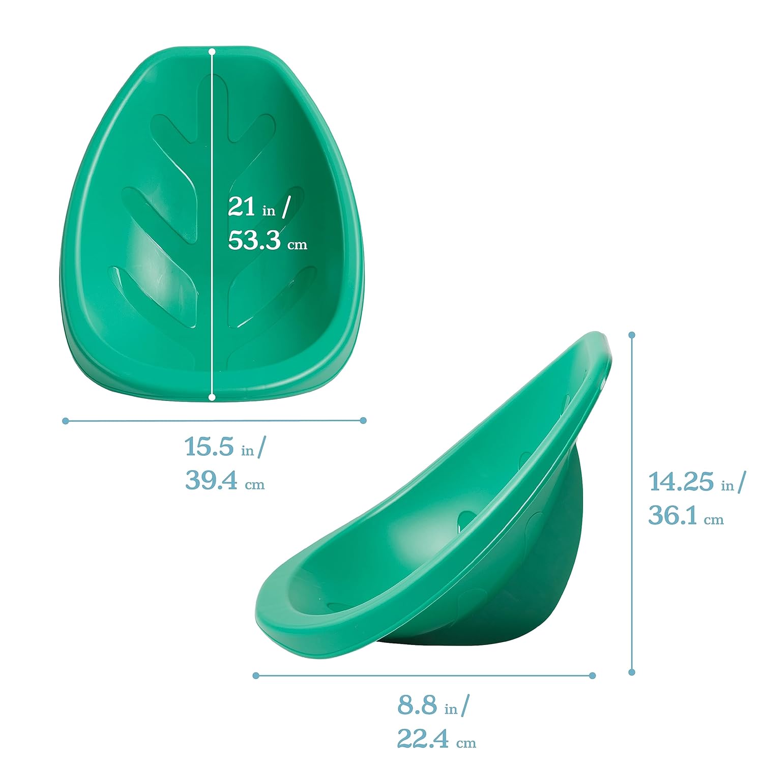 ECR4Kids Leaf – Asiento de suelo, silla mecedora, esmeralda, 6 piezas