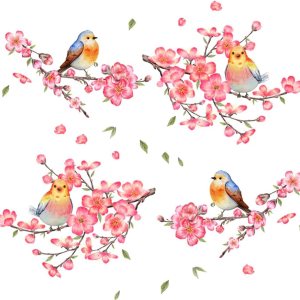 Laoyello Pegatinas de pared de ramas de pájaro de dibujos animados de animales de pared Pegatinas de arte de pared extraíbles PVC mariposa pared Laoyello Pegatinas de pared de ramas de pájaro de dibujos animados de animales de pared Pegatinas de arte de pared extraíbles PVC mariposa pared