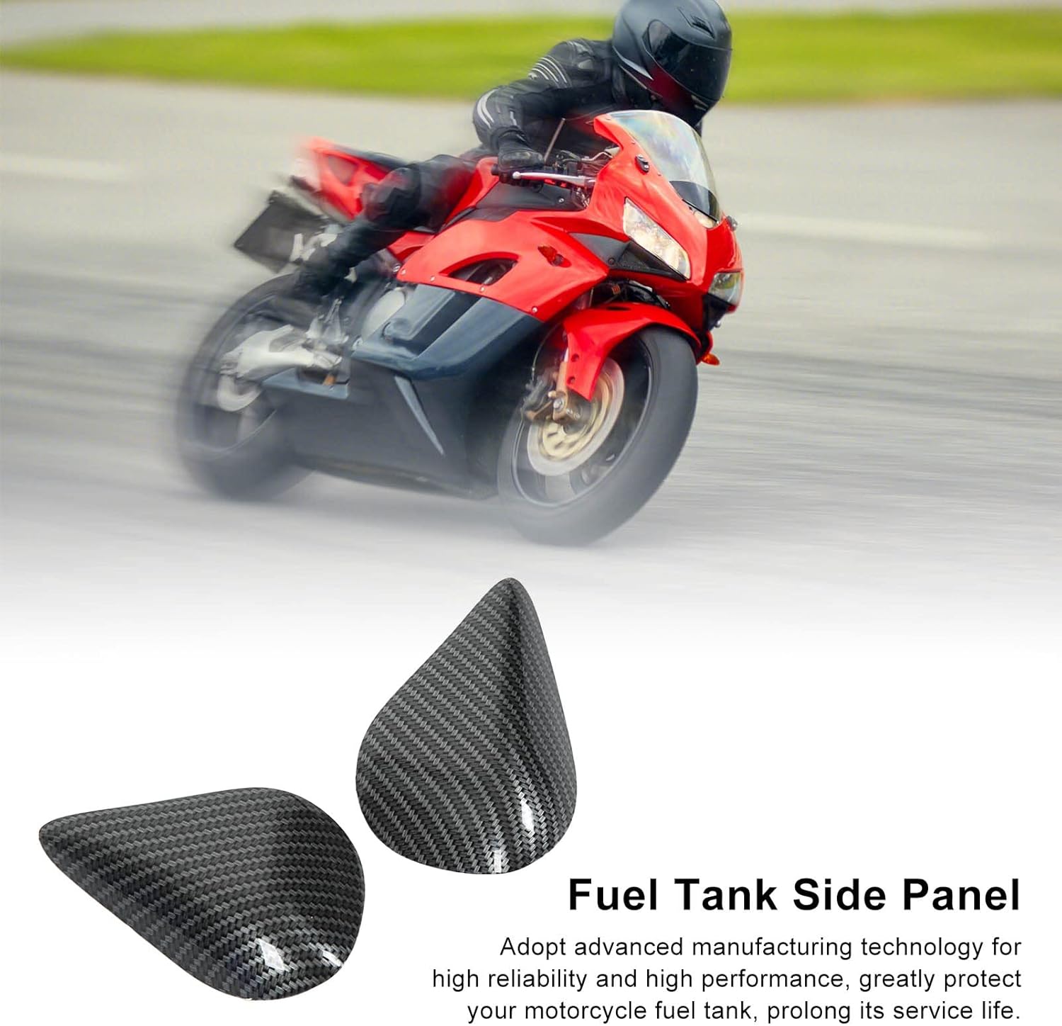 Aramox 2 unids motocicleta tanque de combustible protector lateral de fibra de carbono estilo reemplazo para DUCATI Panigale 899 959 1199 1299
