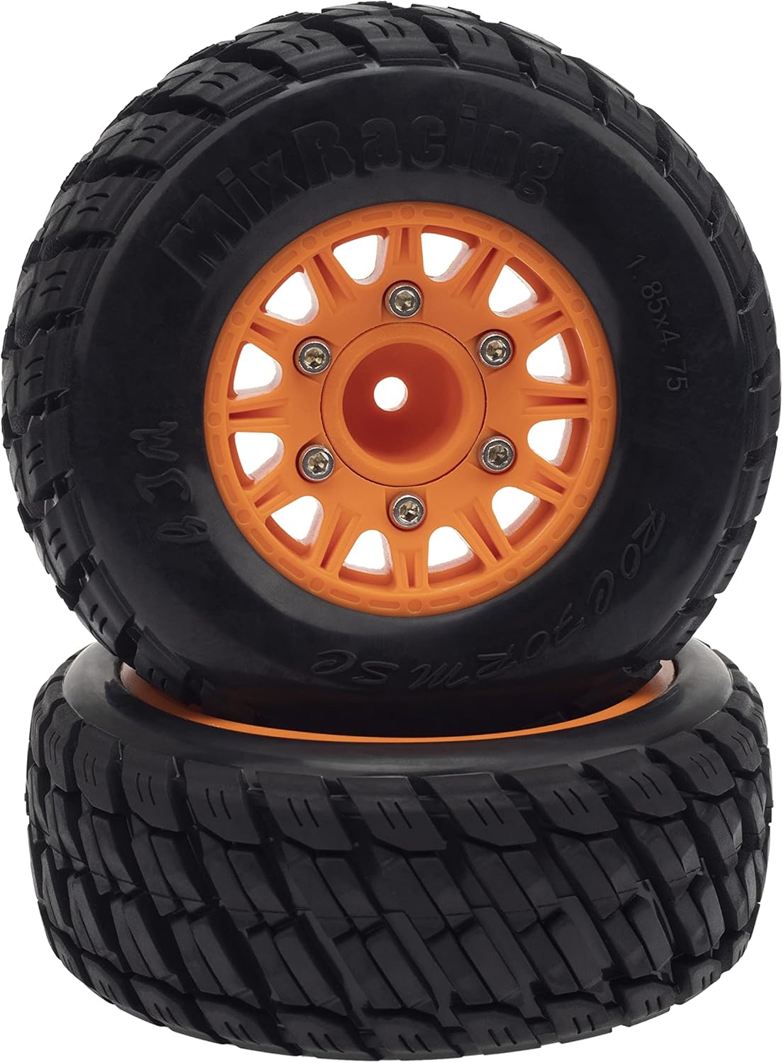 DKKY 110 Short Course Truck Tires Buggy Neumáticos de goma 12MM 14MM 17MM Acoplador para Slash Arrma Redcat (naranja)