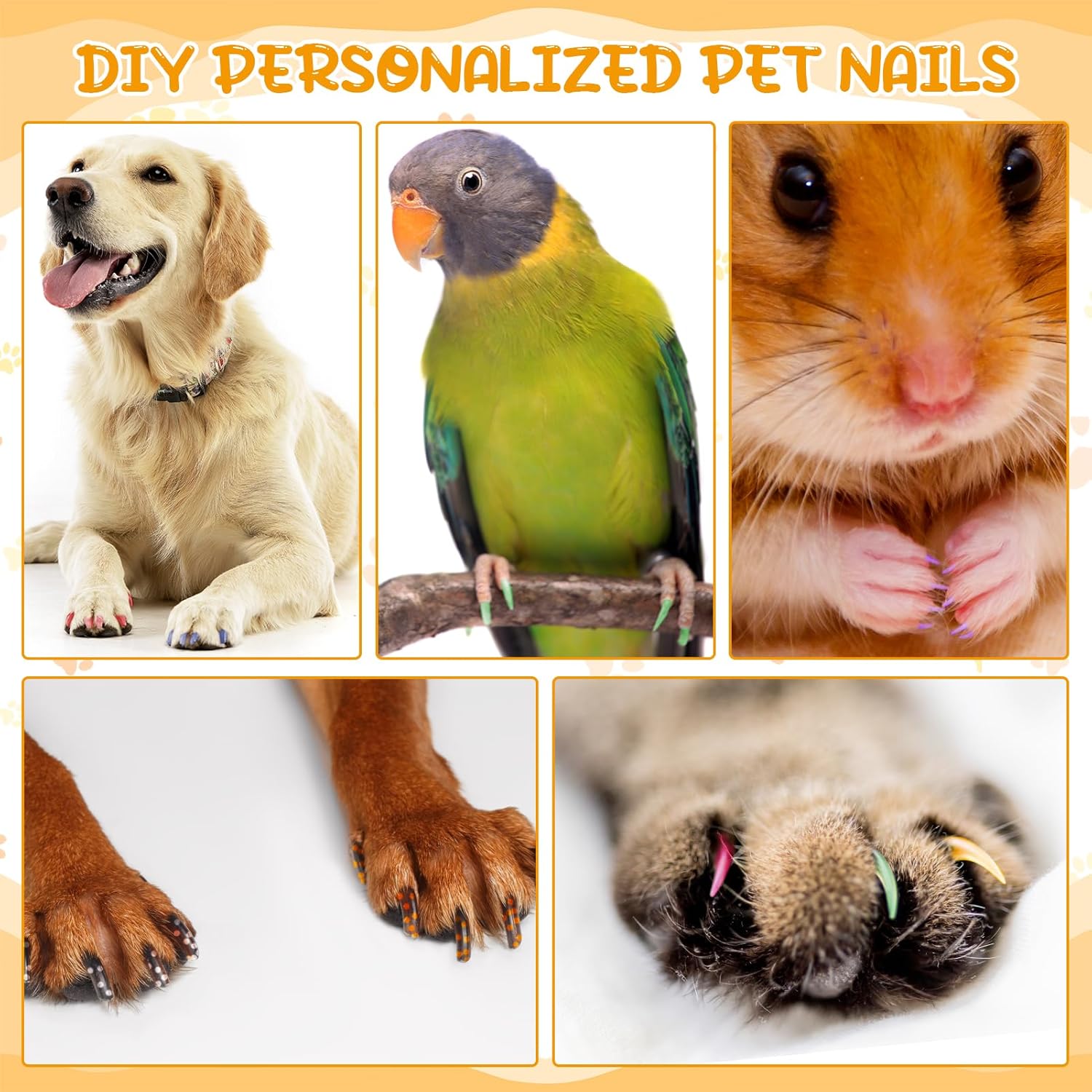 Juego de 24 colores de esmalte de uñas para perro, uñas oscuras o claras, sin olor, secado rápido, fácil de usar, no tóxico e inodoro para