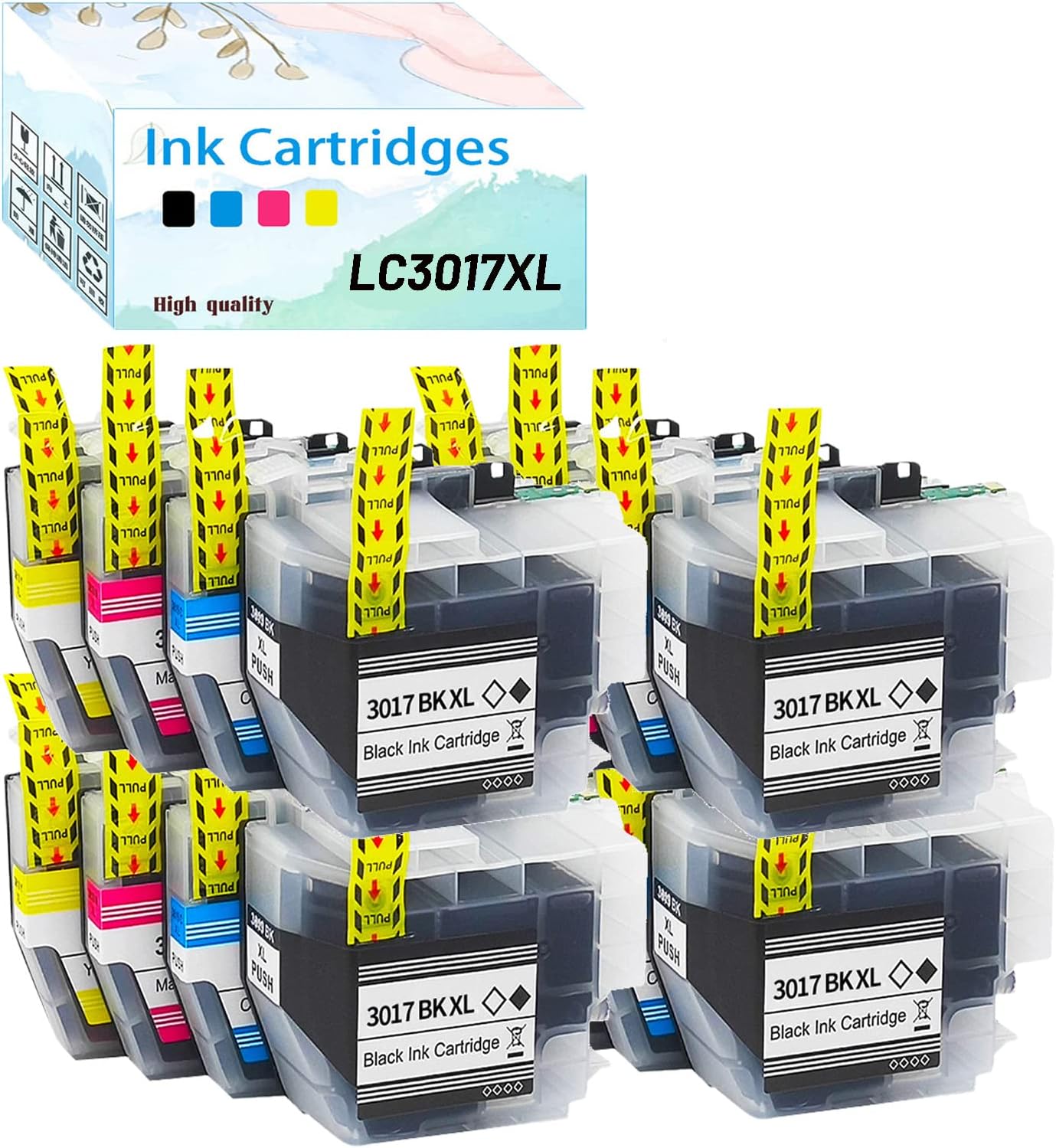 LC3017XL – Cartuchos de tinta de repuesto para Brother compatible con impresoras MFC J5330DW MFC J6530DW MFC J6730DW MFC J6930DW, 4 juegos