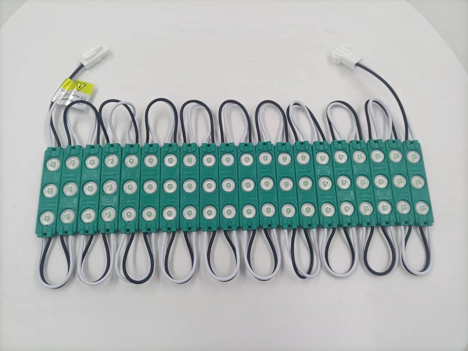 Módulo LED de CA 110V verde 1.5W para letreros publicitarios de caja de luz de letras con cinta adhesiva trasera (paquete de 200 unidades)